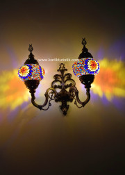 Mozaik Lamba İkili Yukarı Yönlü Dekoratif Mozaik Aplik  NO2 MOZAİK APLİK I-S-W5415